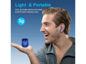 Blue Wireless Earbuds — Wireless Earbuds, Suppower