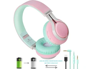 Foldable Bluetooth Headphones with Microphone and Volume Control — Wireless Earbuds, Riwbox