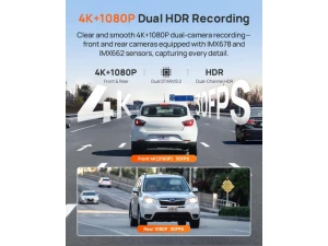 Dual dash cam, front and rear — Dash Cam, 70mai