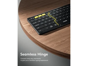 Foldable Bluetooth Keyboard with Touchpad, Full-Size, Black — Bluetooth Keyboard, Samsers