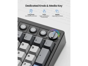 Wireless Mechanical Keyboard, 100% Full Size, 104 Keys, Carbon Black — Bluetooth Keyboard, SUNIVISION