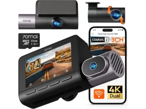 3-Channel Dash Cam with 512GB Card — Dash Cam, 70mai