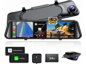 2.5K Front and Rear Mirror Dash Cam with 12-Inch Screen — Dash Cam, JOMISE