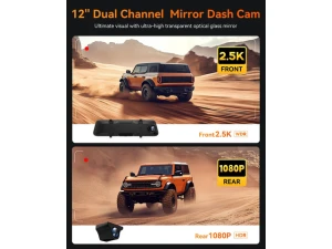 12-inch Mirror Dash Cam — Dash Cam, KEHIPI