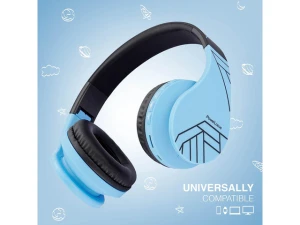 Foldable Over-Ear Headphones for Kids — Wireless Earbuds, PowerLocus