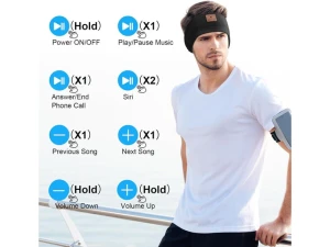Sleeping headphones, 2-Pack, Black & Grey — Wireless Earbuds, TUKO