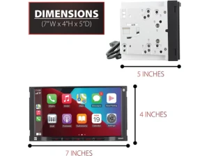 7-inch Car Stereo with Apple CarPlay and Android Auto — Car Infotainment System, Dual Electronics