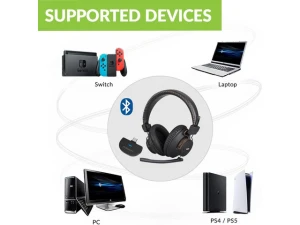 Bluetooth Gaming Headset with USB-C Adapter — Wireless Earbuds, Avantree