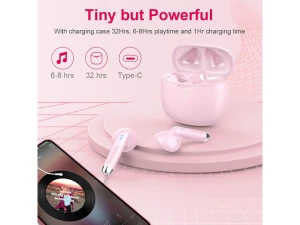 Light Pink Wireless Earbuds — Wireless Earbuds, KUKA