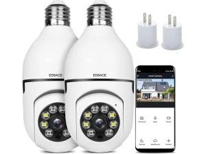 Light Bulb Camera, 2-Pack — Security Camera, WOOJONG