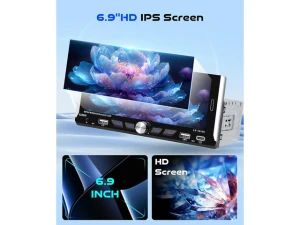 6.9-Inch Single-DIN Car Stereo — Car Infotainment System, TUKO