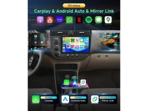 9-inch Car Radio for Honda Civic 2001–2005 — Car Infotainment System, TUKO