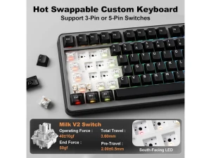 75% Wireless Mechanical Keyboard — Bluetooth Keyboard, YUNZII