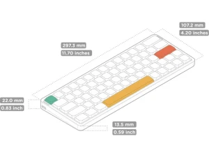 Air60 V2 Grey Wireless Keyboard — Bluetooth Keyboard, NuPhy