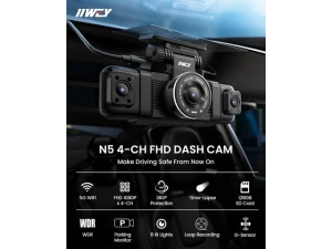 Four-Channel Dash Camera with 128GB SD Card — Dash Cam, IIWEY