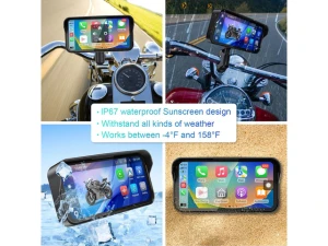 Motorcycle CarPlay Screen with 128G SD Card — Car Infotainment System, SOYE