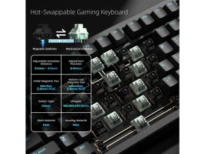 Black 75% Wireless Mechanical Keyboard — Bluetooth Keyboard, Womier