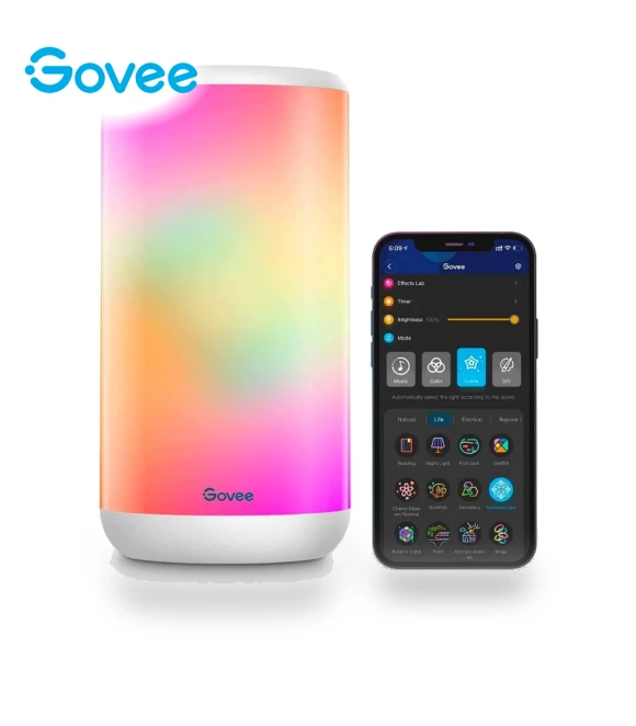 Aura Smart Table Lamp with RGBIC Colored Lighting — Smart Home Modules, Govee