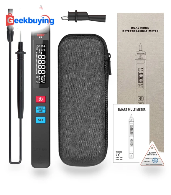 Digital Multimeter, Smart Pen Type, EBTN LCD Screen, Voltage Detector, DC AC Capacitance Ohm NCV Hz Diode Continuity... — Battery Testers, BSIDE