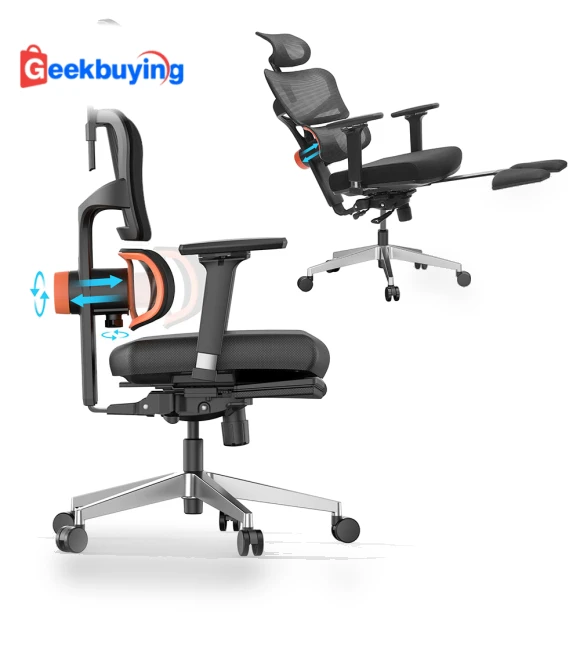 Ergonomic Chair with Adaptive Lower Back Support and Footrest — Desk Chairs, NEWTRAL