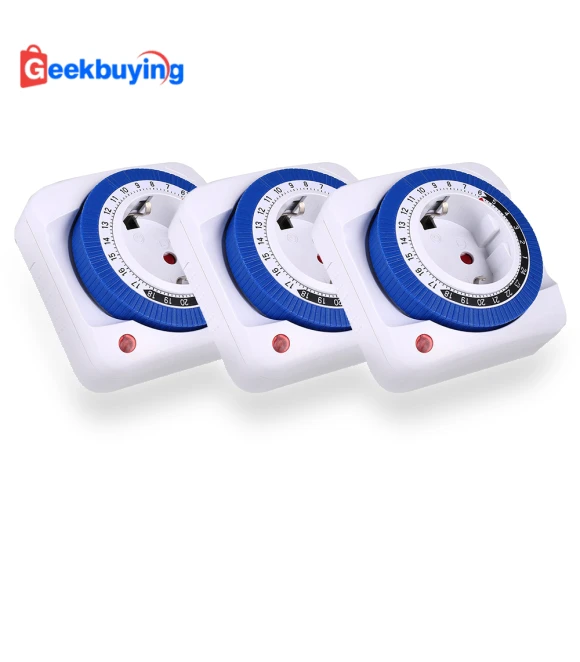 Mechanical Programmable Timer Switch, 230V 24 Hours Smart Countdown Timer Socket — Location Tracking Devices, TIMEBEST