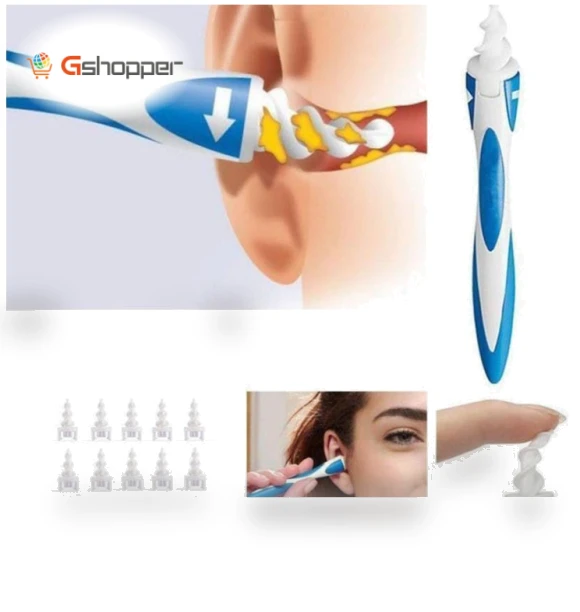 Smart Swab Ear Cleaner with 15 Replacement Parts — Syringes