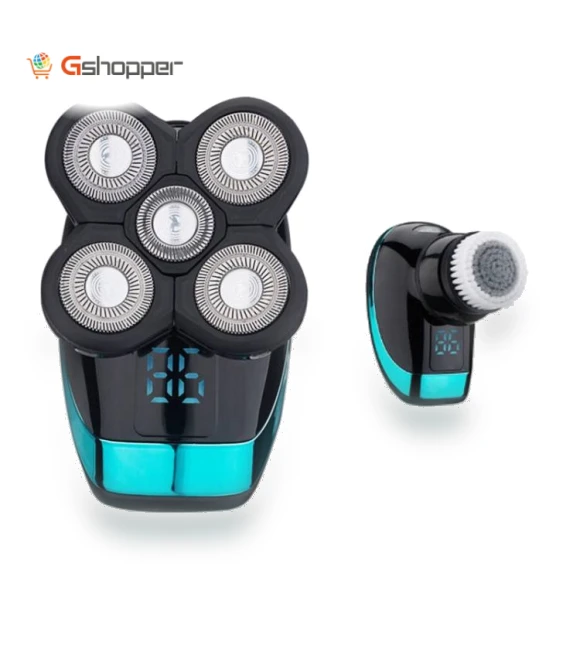 Rechargeable Electric Shaver with Smart Digital Display and Nose Hair Trimmer — Nose & Ear Trimmers