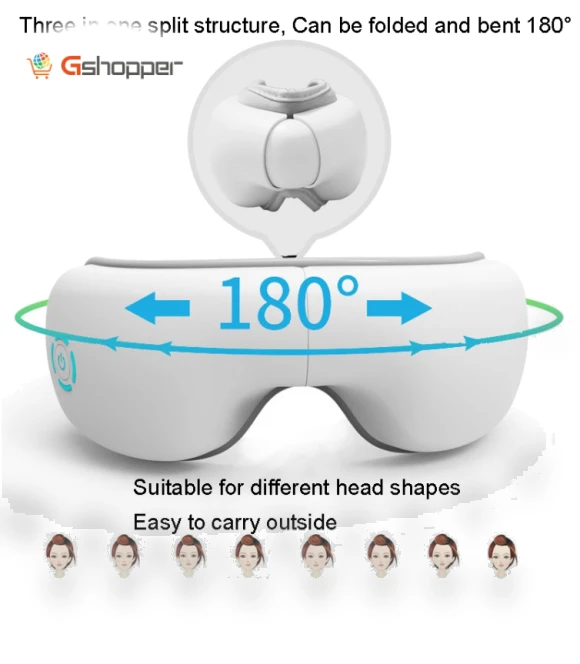 Intelligent Wireless Eye Massager with Gas Vibration and Hot Compress — Rollers & Pens