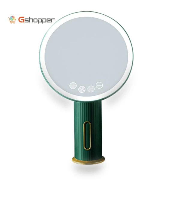 Smart LED Makeup Mirror with Three-Color Light — Handheld