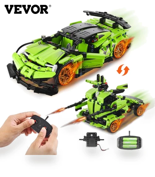 STEM Building Toys for Kids 2 in 1 App & Remote Control Car/Robot 461 PCS — Construction Kits, VEVOR