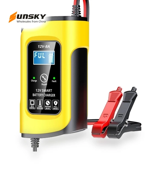 12V8A SUV Car Motorcycle Intelligent Repair Type Lead-acid Battery Charger — Chargers, FOXSUR