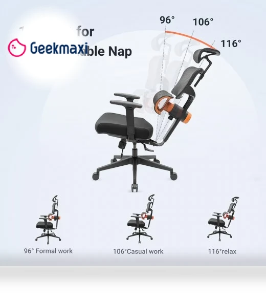 Ergonomic Chair with Adaptive Lower Back Support, Adjustable Armrest and Headrest — Desk Chairs, NEWTRAL