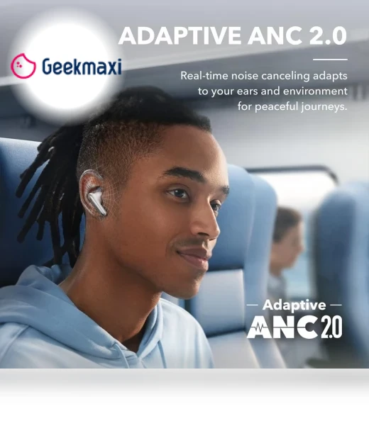 Soundcore Liberty 4 NC Earbuds TWS Headphones with Adaptive ANC 2.0 — In-Ear Headphones, Anker