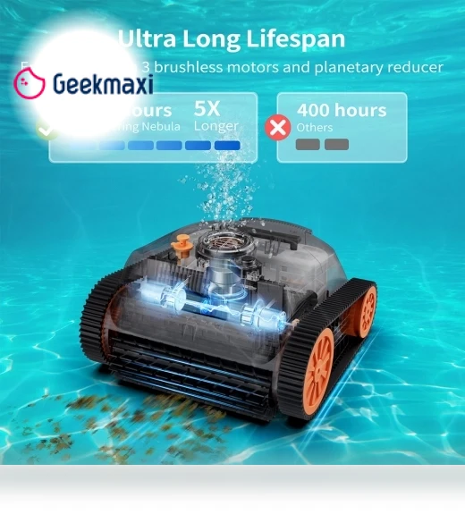 Cordless Robotic Pool Cleaner with Smart Navigation — Automated Pool Maintenance, CoasTeering