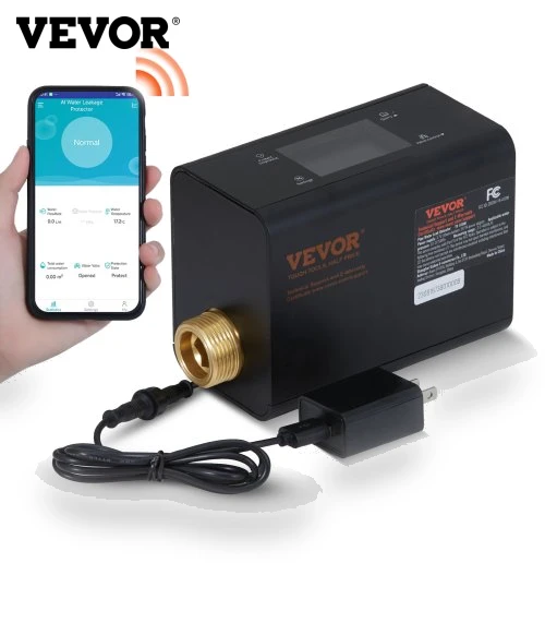 Smart Water Monitor and Automatic Shutoff Detector — Water Leak Detection Systems, VEVOR