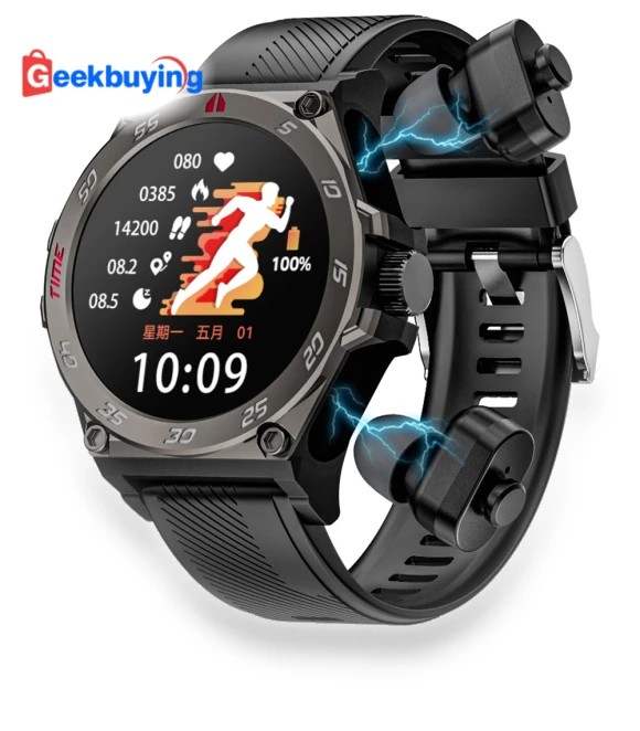 2-in-1 Smartwatch with TWS Earphones, AMOLED HD Screen, Health Monitoring — Smartwatches, LOKMAT