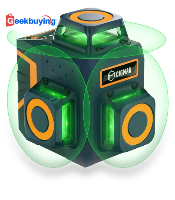 3x360° 12 Lines Laser Level — Alignment & Leveling Lasers, CIGMAN