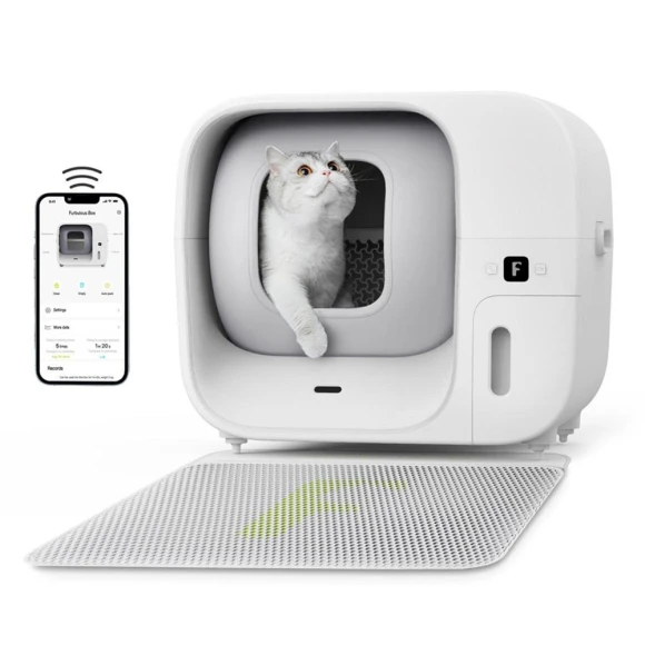 Automatic Self-Cleaning and Self-Packing Cat Litter Box, Furbulous