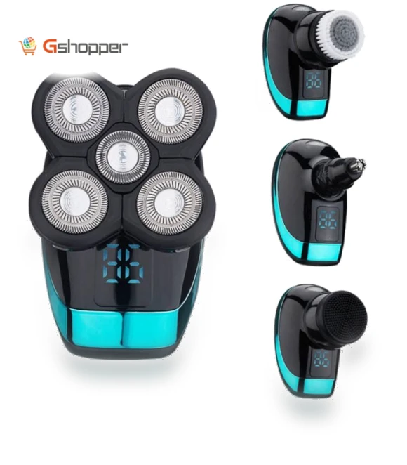 Rechargeable Electric Shaver with Smart Digital Display — Grooming Essentials