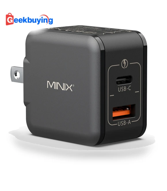 33W GaN Quick Charger Universal Dual-port Adapter — Chargers, MINIX