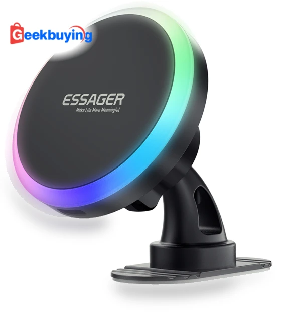 RGB Magnetic Wireless Charger Car Holder — Chargers, ESSAGER