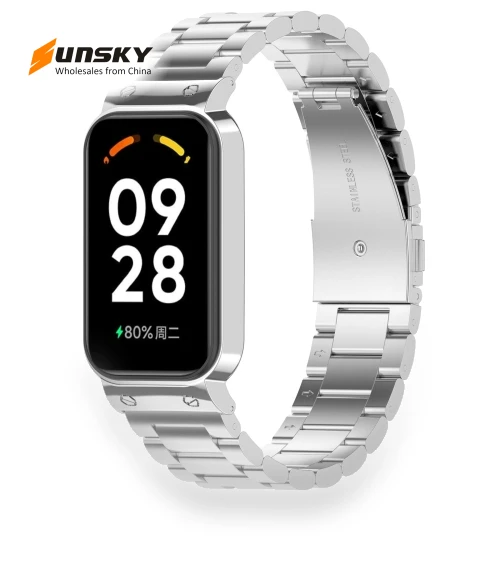 Stainless Steel Watch Band with Metal Frame — Fitness Bands, Xiaomi