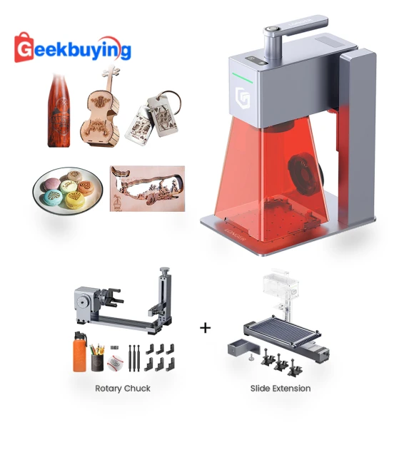 Smart Laser Engraver with Rotary Chuck and Extension Kit — Engraving Equipment & Accessories, LONGER