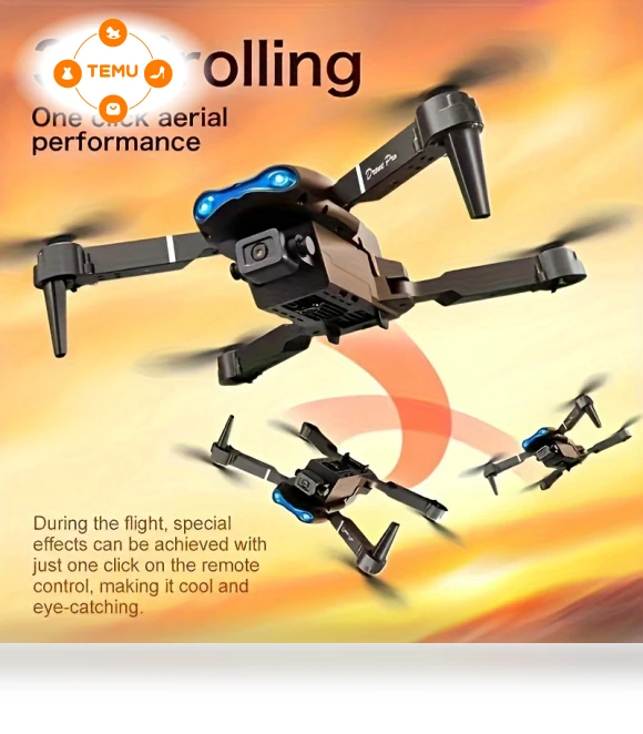 Dual Camera Drone with Foldable Remote - USB Rechargeable, 80m Height, 135g — Radar Detectors, E99