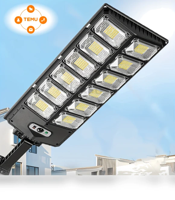 Solar Street Lights Outdoor Waterproof, LED Light 6500K Motion Sensor Security Lights — Outdoor Security & Flood Lighting