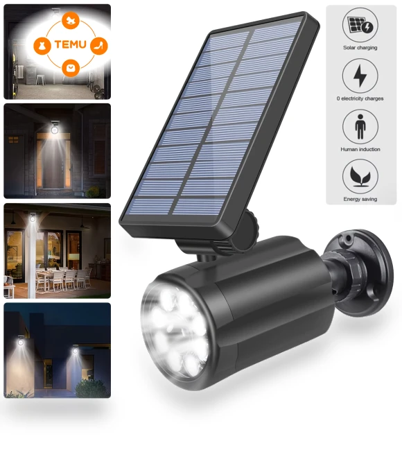 Solar-powered Motion Sensor Wall Mount Security Camera Lights — Motion Sensors