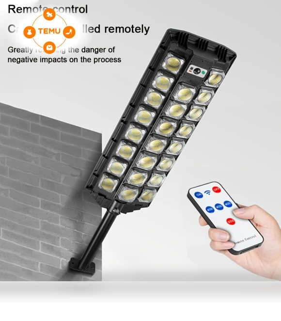 Solar-powered Outdoor Sensor Light with Remote Control - Waterproof Motion Activated Security Wall Lamp — Motion Sensors