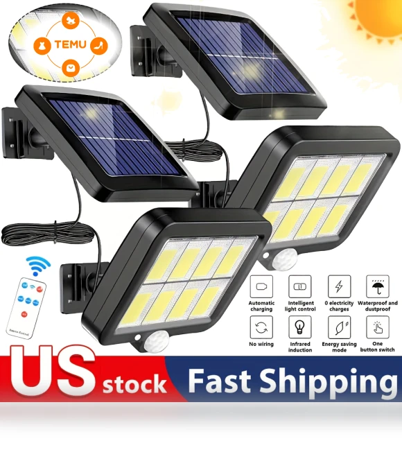 Solar-powered Outdoor Lamp with Motion Sensor - Waterproof, Matte Metal, 3 Lighting Modes — Outdoor Floor Lighting