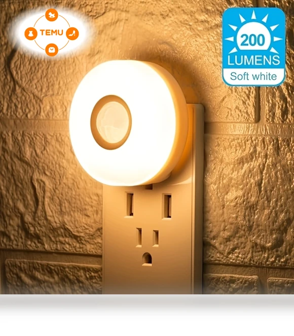 Sensor Night Light with 200 LEDs for Bathroom and Hallway — Night Lights