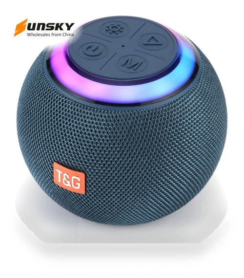 Mini Portable Outdoor Wireless Bluetooth Speaker with LED Atmosphere Light — Portable Sound Systems, T&G